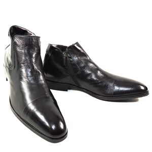 BALDININI 🇮🇹 MEN'S BLACK SOFT LEATHER COMFORT CHELSEA BOOTS